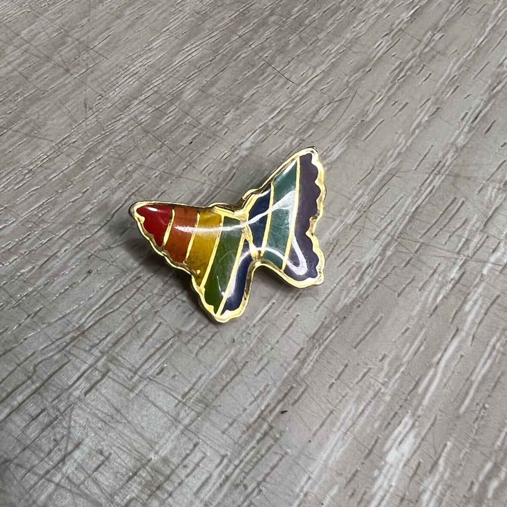 🌈 cute rainbow butterfly pin 🌈